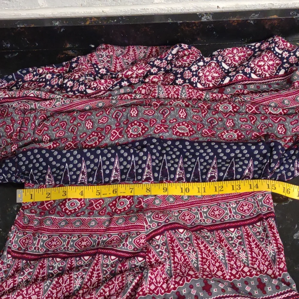Olivaceous Women's Pink, Blue Tribal Patterned Romper Size Medium